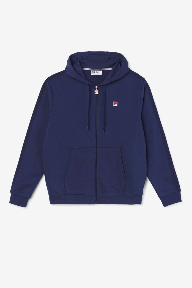 Fila Hoodie Mens Navy - Joey Full Zip - Philippines 1738465-ZQ